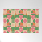 Green and pink tiles Welcome Mat Gallery Image 1