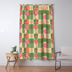 Green and pink tiles Window Curtain Gallery Image 5