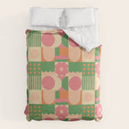 Green and pink tiles Duvet Cover Gallery Image 6