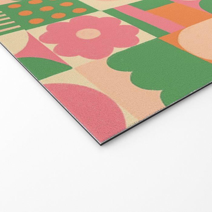 Green and pink tiles Welcome Mat Gallery Image 2