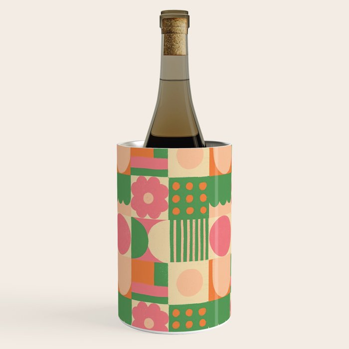 Green and pink tiles Wine Chiller Gallery Image 2