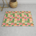 Green and pink tiles Rug Gallery Image 1