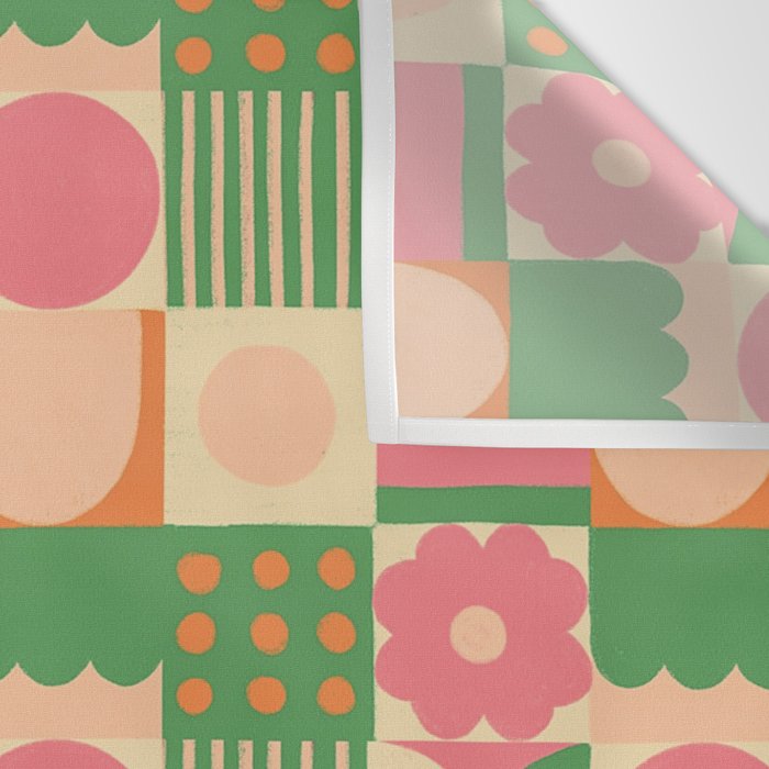 Green and pink tiles Wall Tapestry Gallery Image 3