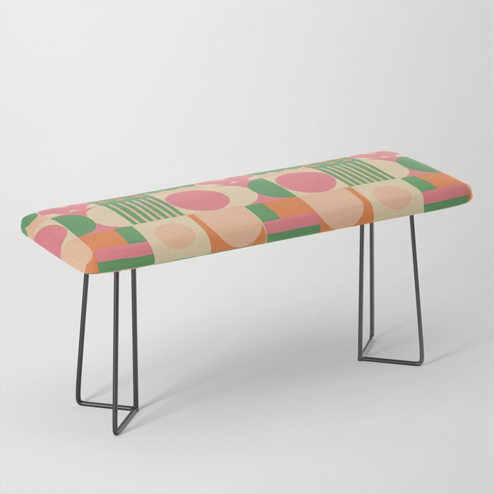 Green and pink tiles Bench Gallery Image 1