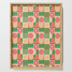 Green and pink tiles Serving Tray Gallery Image 1