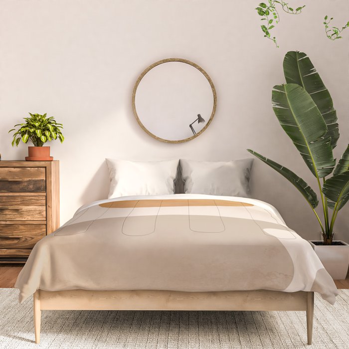 Minimal Abstract Art Landscape 6 Comforter Gallery Image 3