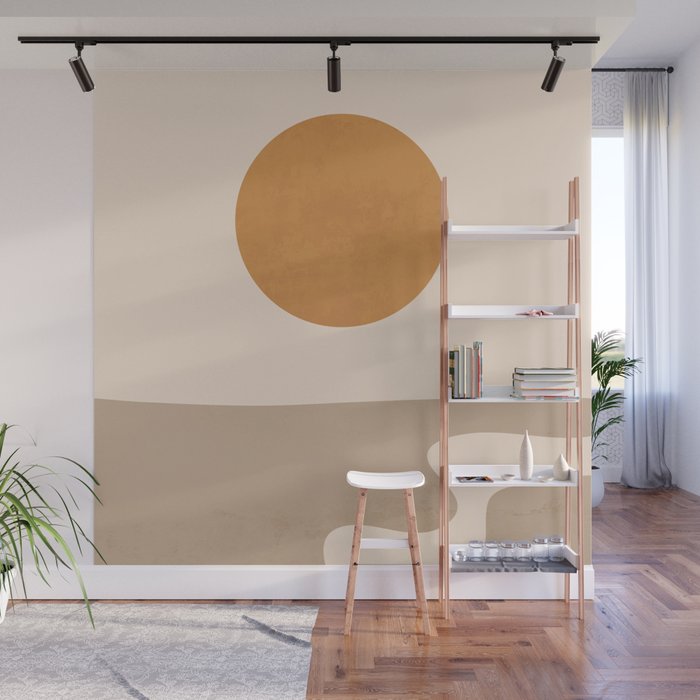 Minimal Abstract Art Landscape 6 Wall Mural Gallery Image 1