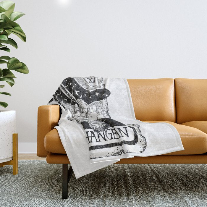 The Hanged Man Tarot Card Throw Blanket Gallery Image 1