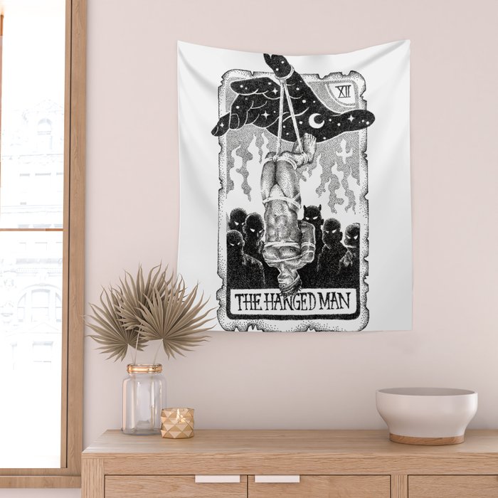 The Hanged Man Tarot Card Wall Tapestry Gallery Image 2