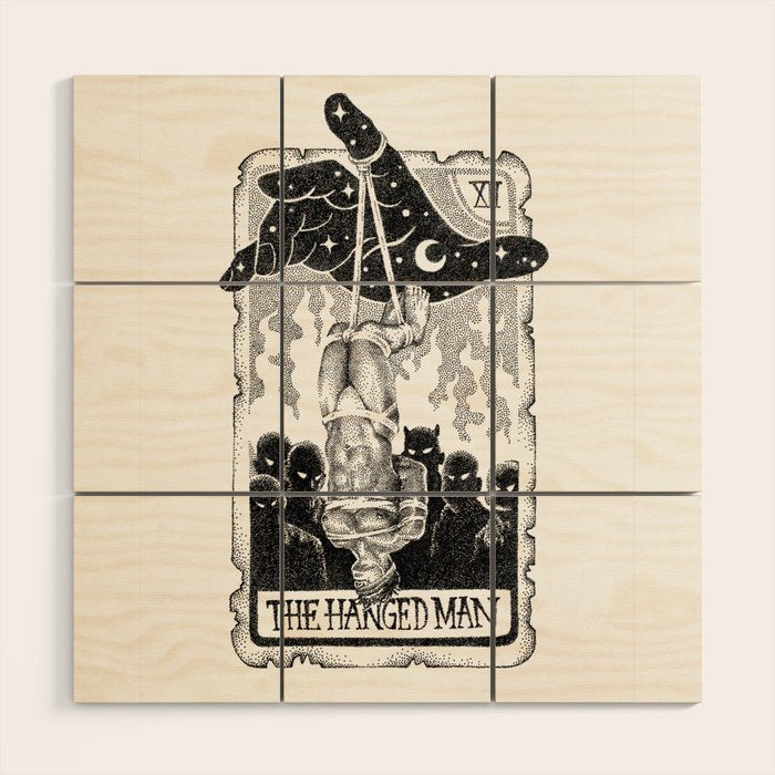 The Hanged Man Tarot Card Wood Wall Art Gallery Image 1