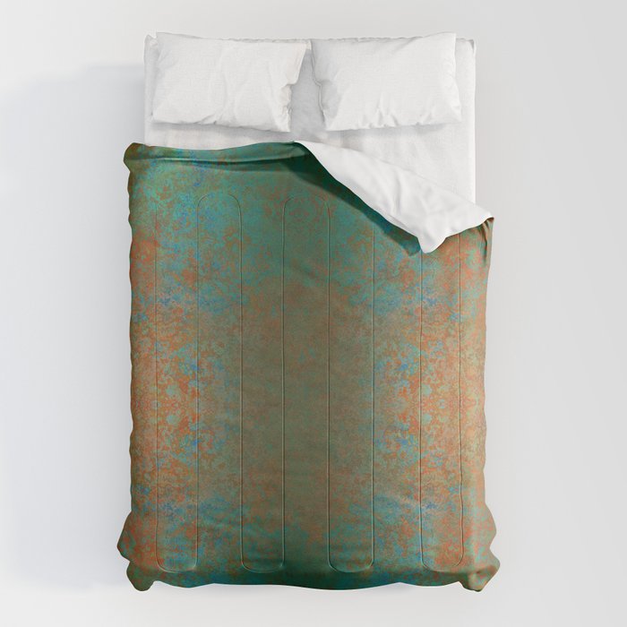 Vintage Teal and Copper Rust Comforter Gallery Image 6