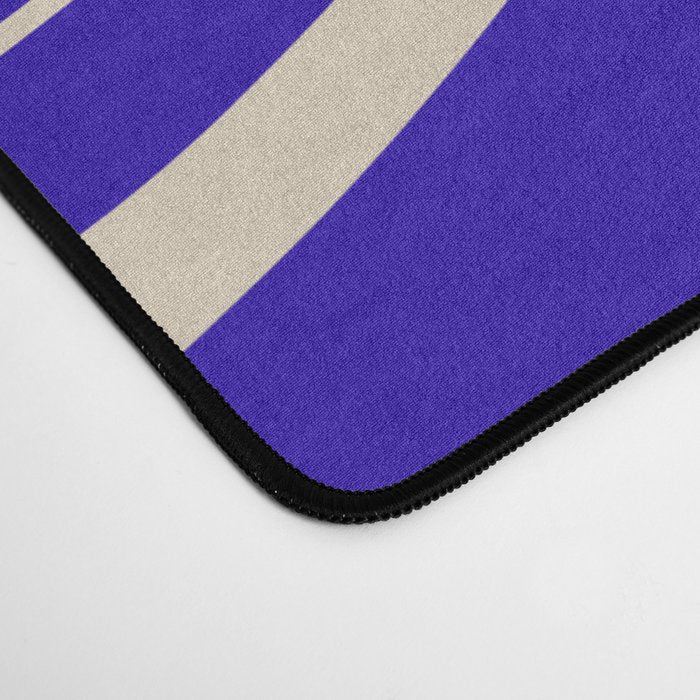 Modern Liquid Swirl Abstract Pattern Square in Cobalt Blue  Desk Mat Gallery Image 4