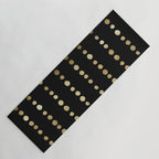 Boho Mudcloth Dots Pattern, Black and Gold Yoga Mat Gallery Image 1