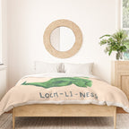 Lonely loch ness monster (loch-li-ness) Duvet Cover Gallery Image 3