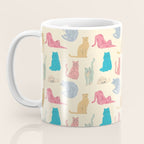 Pastel Cats Pattern Coffee Mug Gallery Image 3