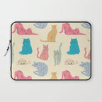 Pastel Cats Pattern Laptop Sleeve Gallery Image 1