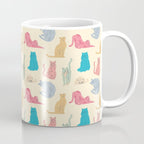 Pastel Cats Pattern Coffee Mug Gallery Image 1