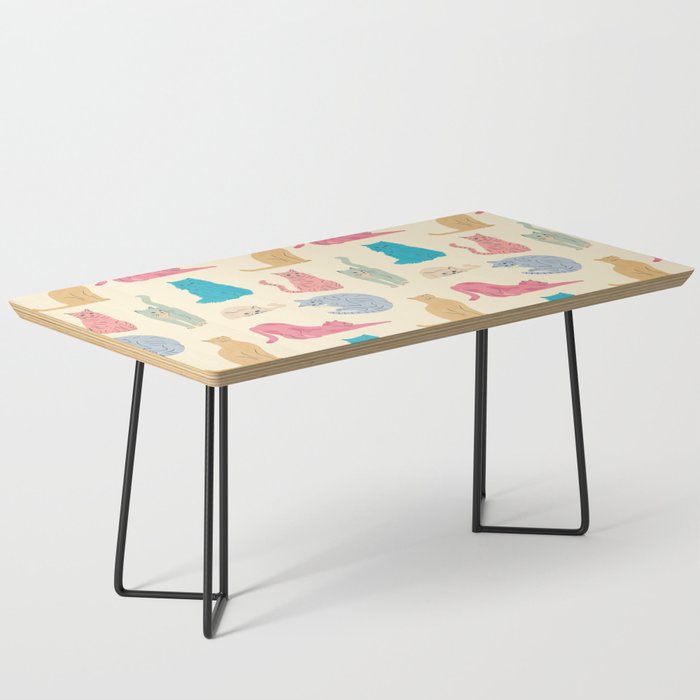 Pastel Cats Pattern Coffee Table Gallery Image 1