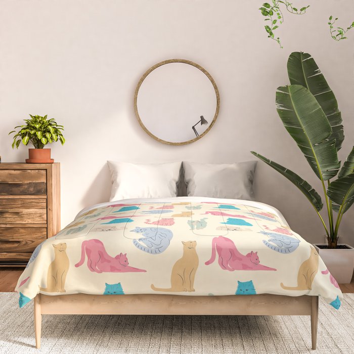 Pastel Cats Pattern Comforter Gallery Image 3