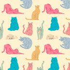 Pastel Cats Pattern Coffee Mug Gallery Image 2