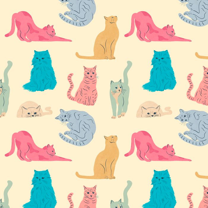 Pastel Cats Pattern Coffee Mug Gallery Image 2
