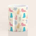 Pastel Cats Pattern Coffee Mug Gallery Image 4