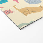 Pastel Cats Pattern Welcome Mat Gallery Image 2