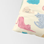 Pastel Cats Pattern Pillow Sham Gallery Image 4