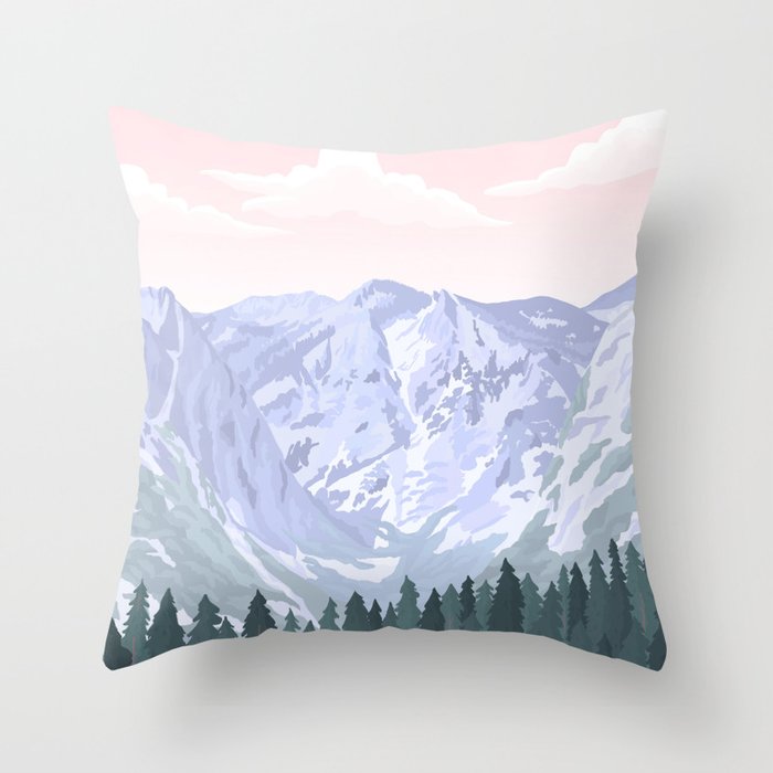 Kings Canyon National Park Throw Pillow Gallery Image 1