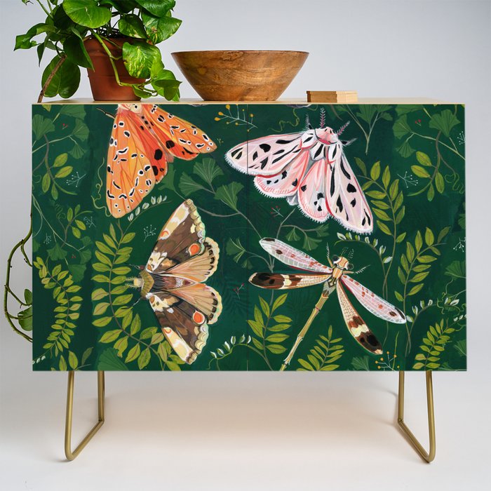 Moths and dragonfly Credenza Gallery Image 1