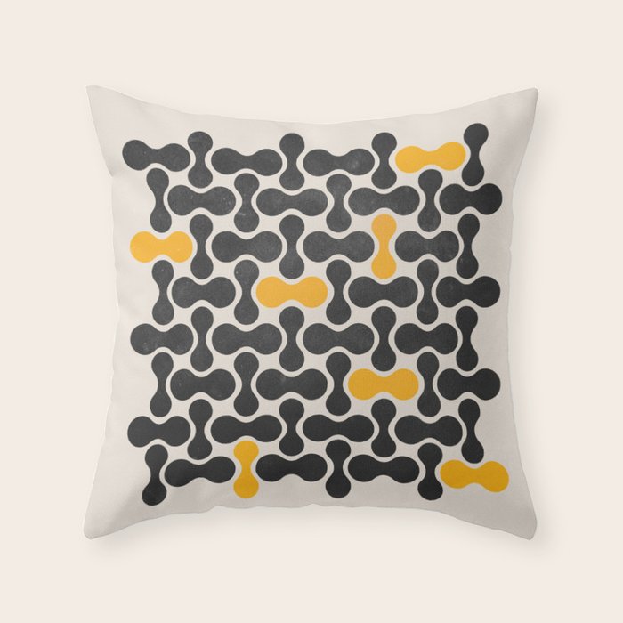 Abstract Mid-Century Pattern Throw Pillow Gallery Image 6
