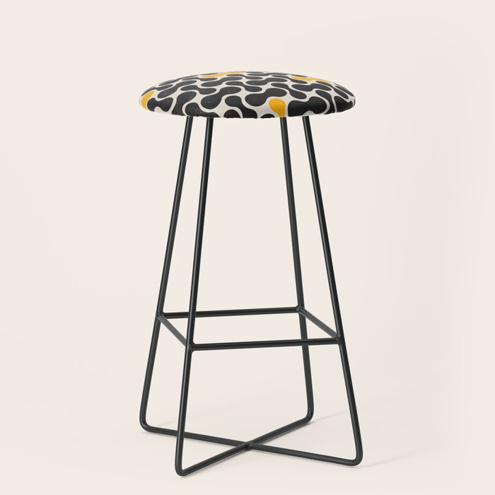 Abstract Mid-Century Pattern Stool Gallery Image 1