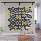 Abstract Mid-Century Pattern Wall Mural Gallery Image 1