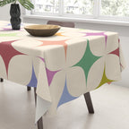 Colorful Festive Mid-Century Sparkles Tablecloth Gallery Image 3