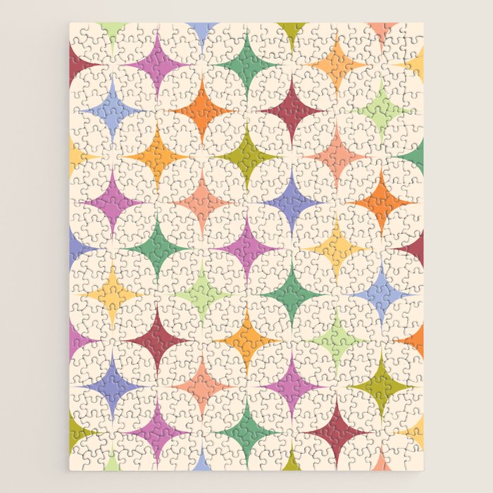 Colorful Festive Mid-Century Sparkles Jigsaw Puzzle Gallery Image 1