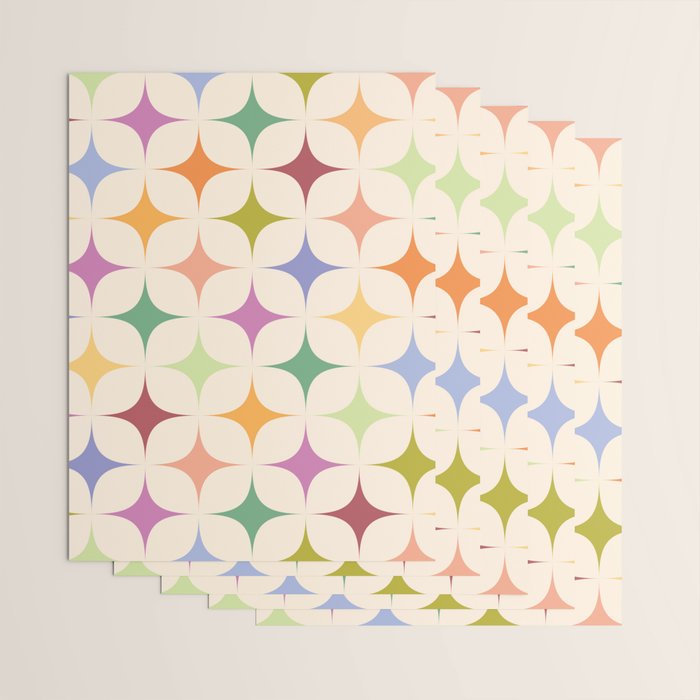 Colorful Festive Mid-Century Sparkles Wrapping Paper Gallery Image 3