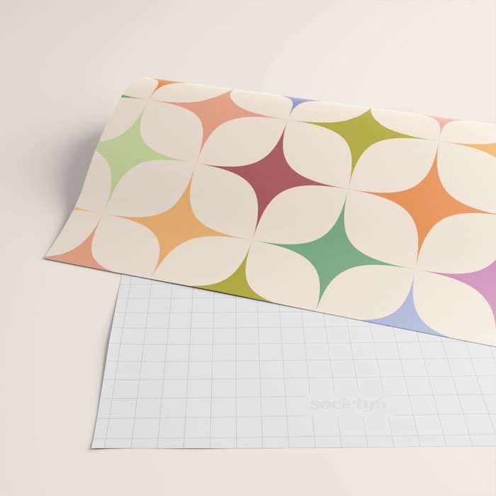 Colorful Festive Mid-Century Sparkles Wrapping Paper Gallery Image 2