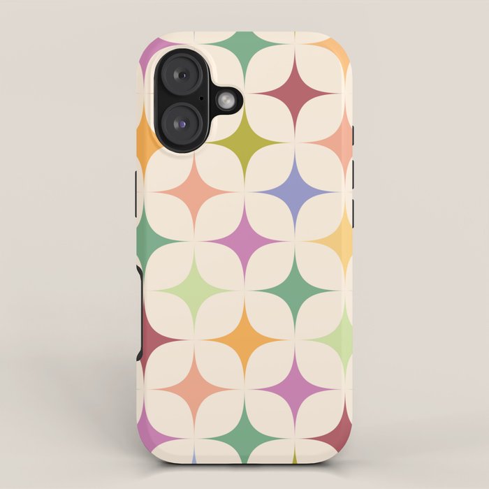 Colorful Festive Mid-Century Sparkles iPhone Case Gallery Image 1