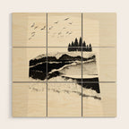 minimal collage/ Landscape Wood Wall Art Gallery Image 1