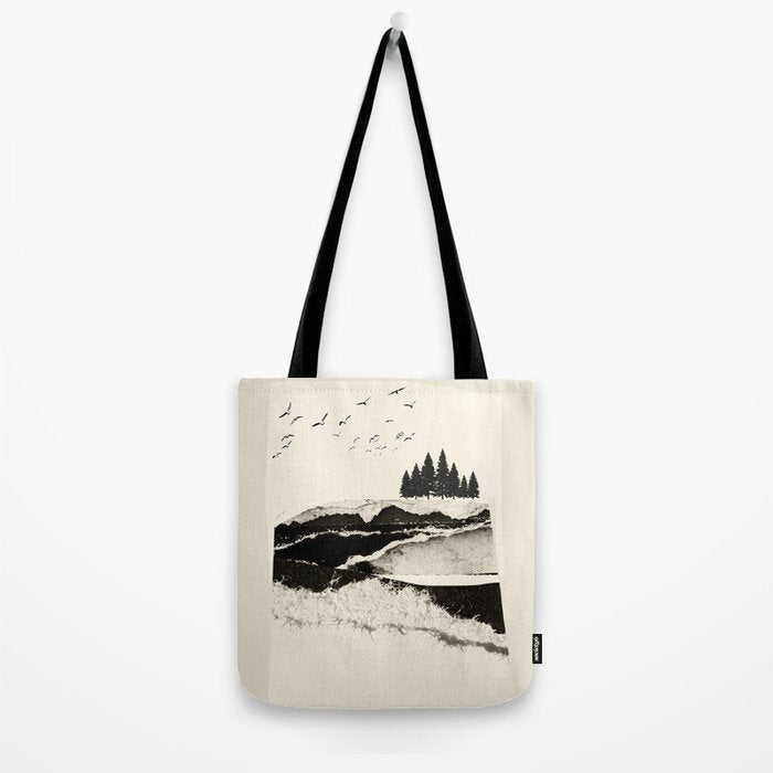 minimal collage/ Landscape Tote Bag Gallery Image 2