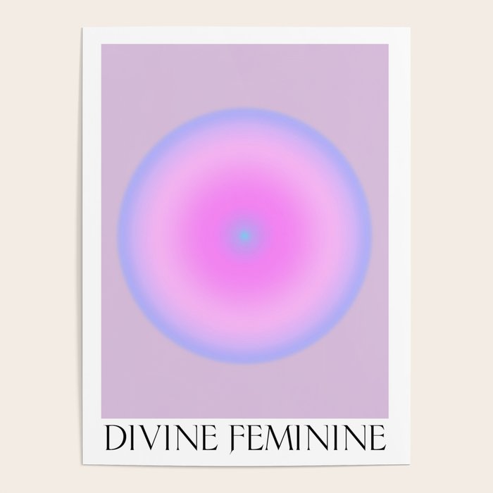 Divine Feminine Spiritual Gradient Art Print Poster Gallery Image 1