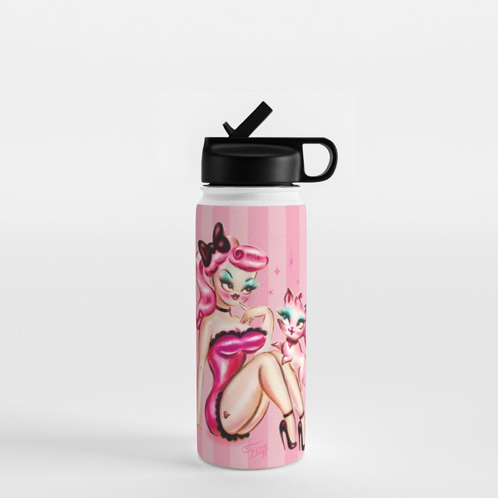 Smitten Kitten Pinup Doll Water Bottle
