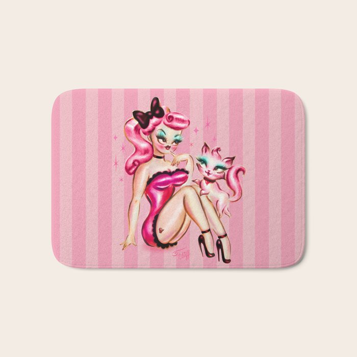 Smitten Kitten Pinup Doll Bath Mat Gallery Image 1