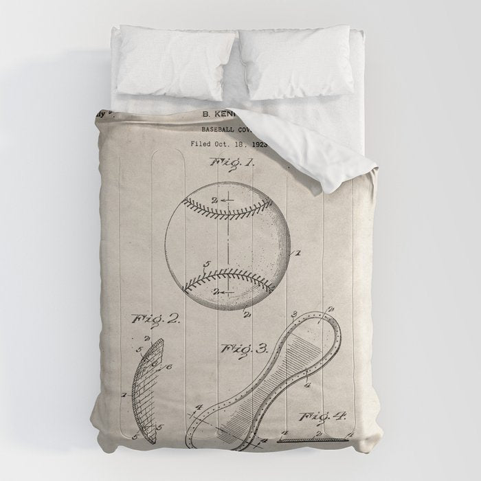 Baseball Patent - Softball Art - Antique Comforter Gallery Image 6