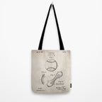 Baseball Patent - Softball Art - Antique Tote Bag Gallery Image 2