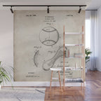 Baseball Patent - Softball Art - Antique Wall Mural Gallery Image 1