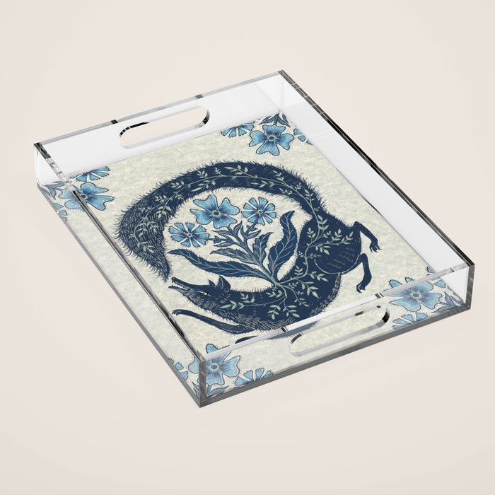 A Fox Chasing Its Tail Acrylic Tray Gallery Image 1