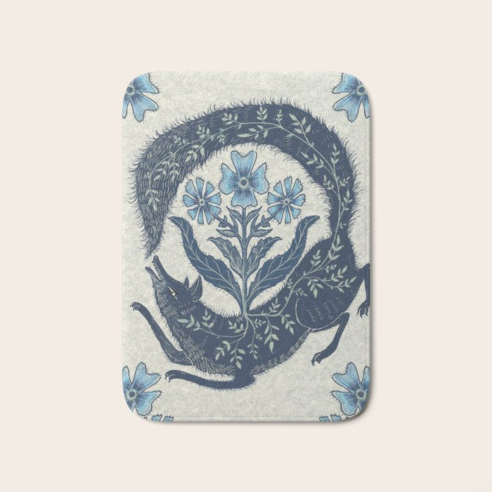 A Fox Chasing Its Tail Bath Mat Gallery Image 1