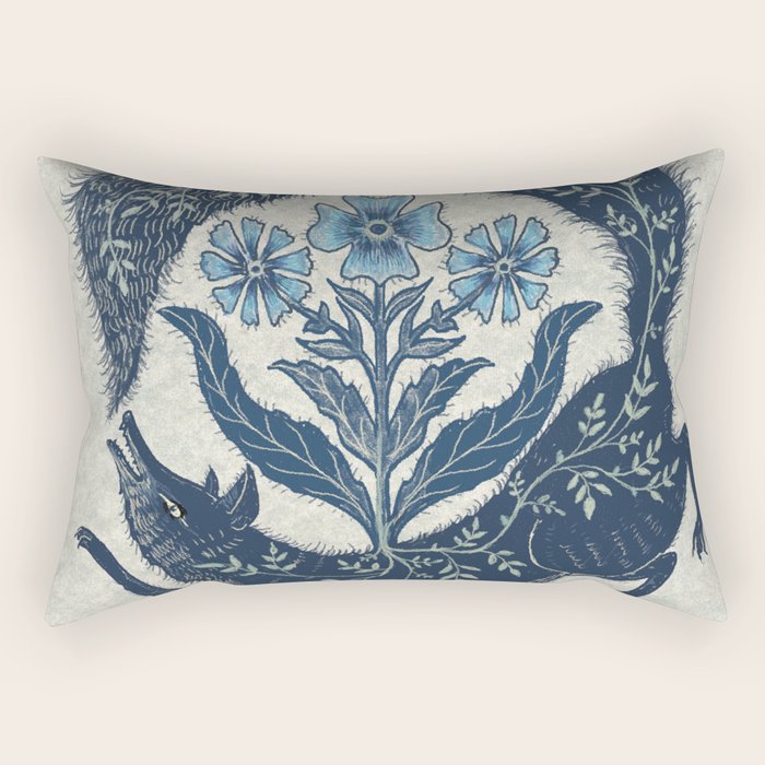 A Fox Chasing Its Tail Rectangular Pillow Gallery Image 1