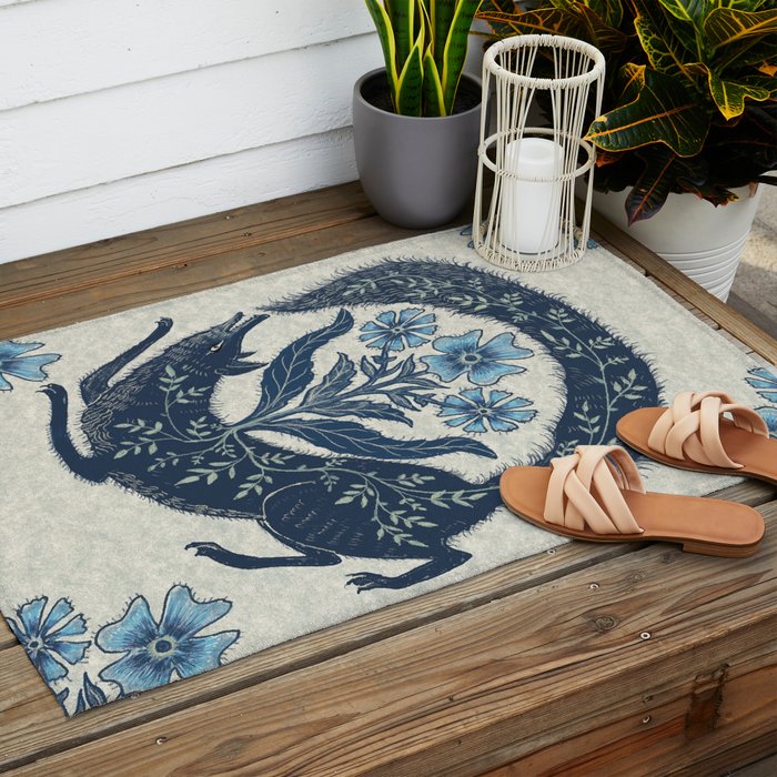 A Fox Chasing Its Tail Outdoor Rug Gallery Image 2